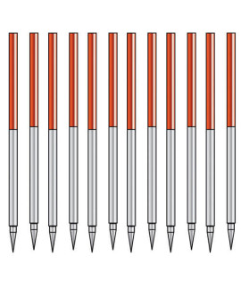 Nedo 126511-185 Sectional Steel Range Pole Set – Package of 6 Survey Poles (12 Sections)