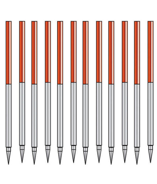 Nedo 126511-185 Sectional Steel Range Pole Set – Package of 6 Survey Poles (12 Sections)