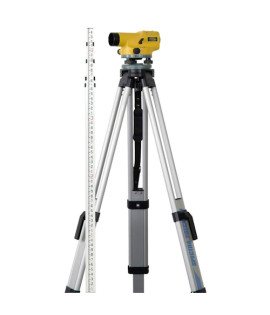 Spectra Precision AL28M 28X Magnetic Damped Automatic Level Package with Tripod &amp; 8ths Rod – AL28M-2
