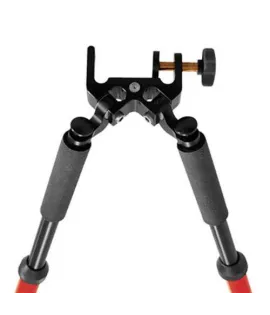 Seco 5217-21-FOR Fluorescent Orange Barcode Rod Bipod | Heavy-Duty Grade Rod Support Stand