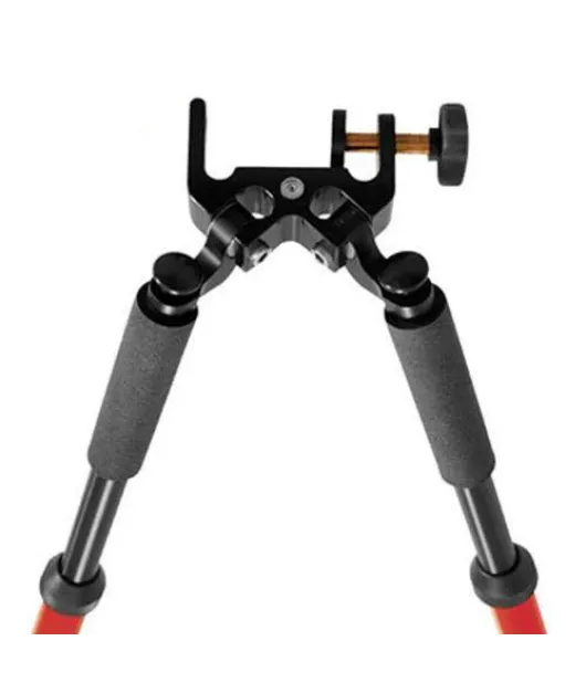 Seco 5217-21-FOR Fluorescent Orange Barcode Rod Bipod | Heavy-Duty Grade Rod Support Stand