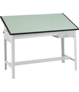 Safco Precision 60-Inch Wide Drafting Table with Base – Model 3962GR &amp; 3952 Professional Drawing Workstation