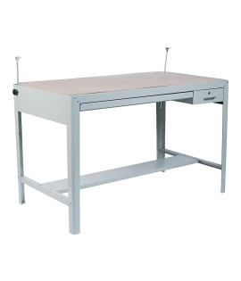 Safco Precision 60-Inch Wide Drafting Table with Base – Model 3962GR &amp; 3952 Professional Drawing Workstation