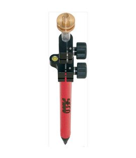 Seco 5500-23 Mini 5.1 ft (1.55 m) TLV Pole | Red Surveying Prism Pole for GNSS &amp; Total Station